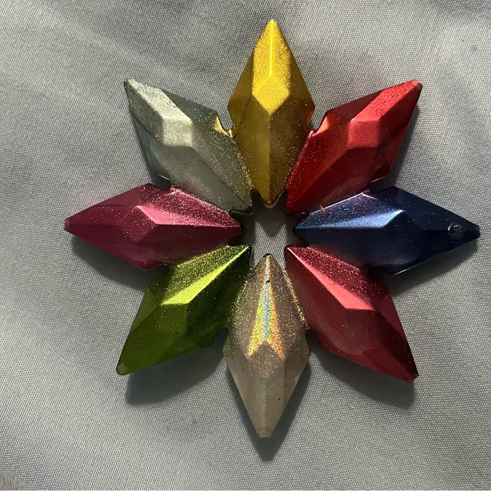 Colorful Rainbow Snowflake Ornament